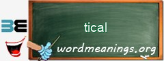 WordMeaning blackboard for tical